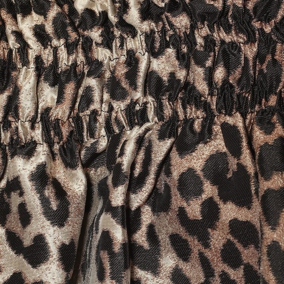 GANNI Leopard Animal Jacquard Dress Crispy Midi Tank Off Shoulder Sz Small / Med - Picture 5 of 12